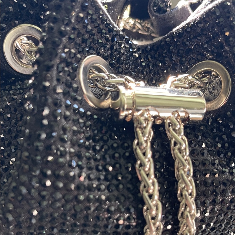 Elegant Black Beaded Women's Bag - Picture 7 of 10